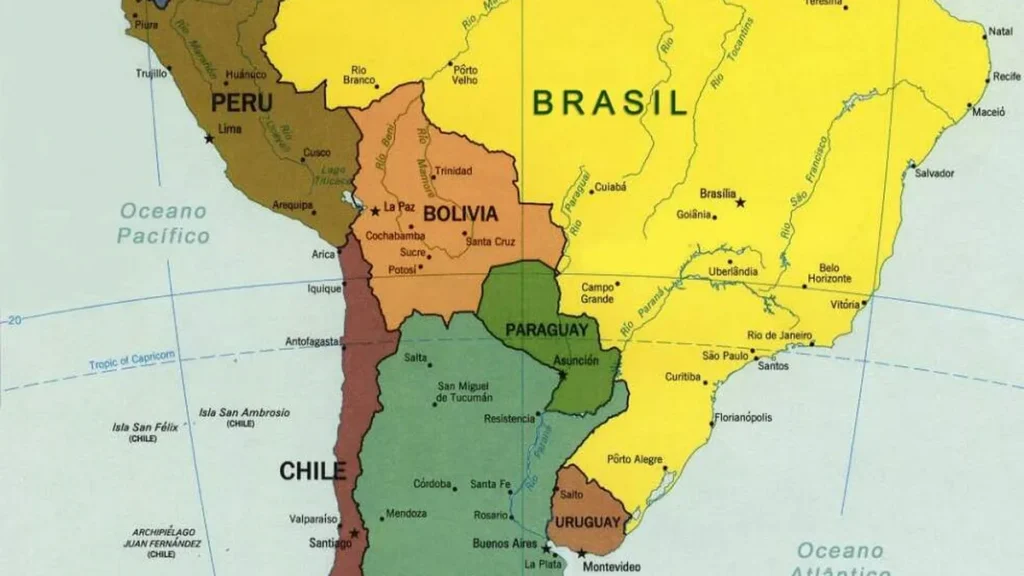 Imagem mapa 1 do artigo História da Igreja na América Latina (parte 2)