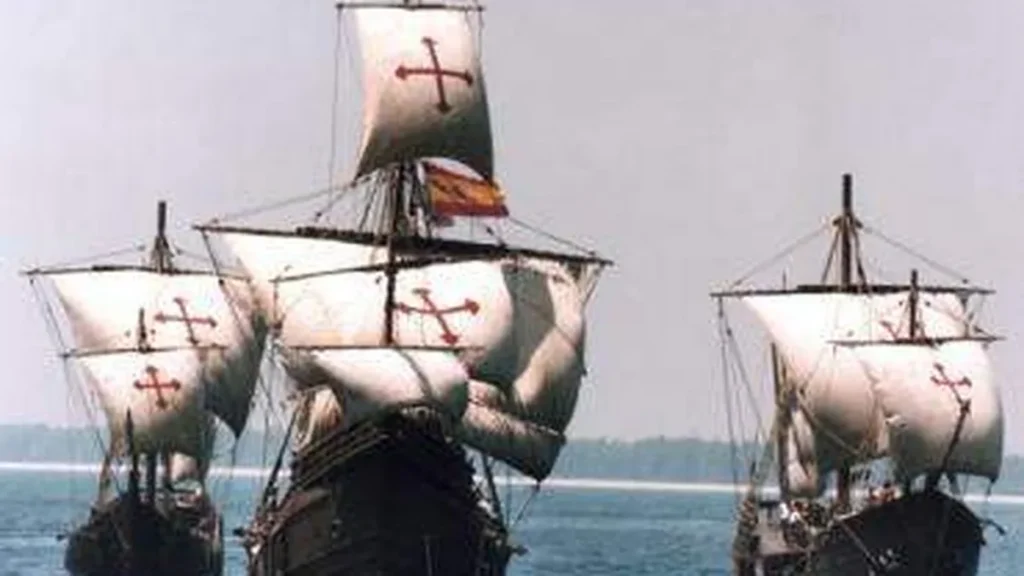 Imagem caravelas portuguesas do artigo História da Igreja na América Latina: a expansão europeia