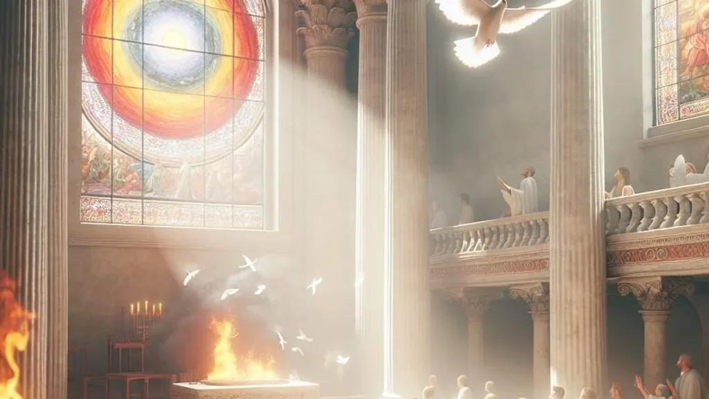 Imagem cenaculo pentecostes do artigo Chamados à missão de anunciar a Boa Nova