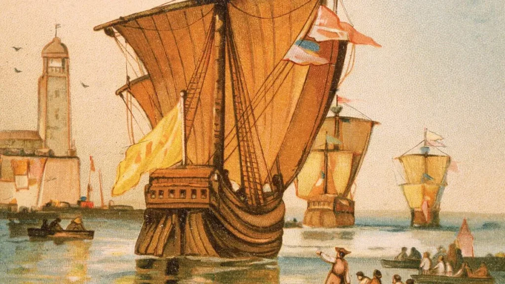Imagem caravela espanhola 01 do artigo História da Igreja na América Latina: Encontro de mundos diferentes