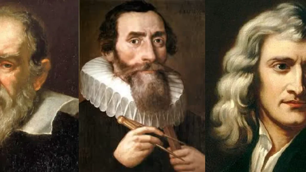 Imagem cientistas a do artigo Kepler, Galileu e Newton: cientistas de fé