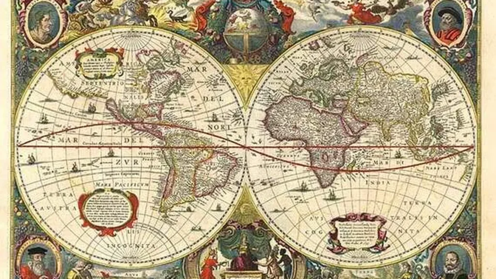 Imagem mapa mundi antigo do artigo Igreja na Idade Moderna: Europa, um continente em mutação
