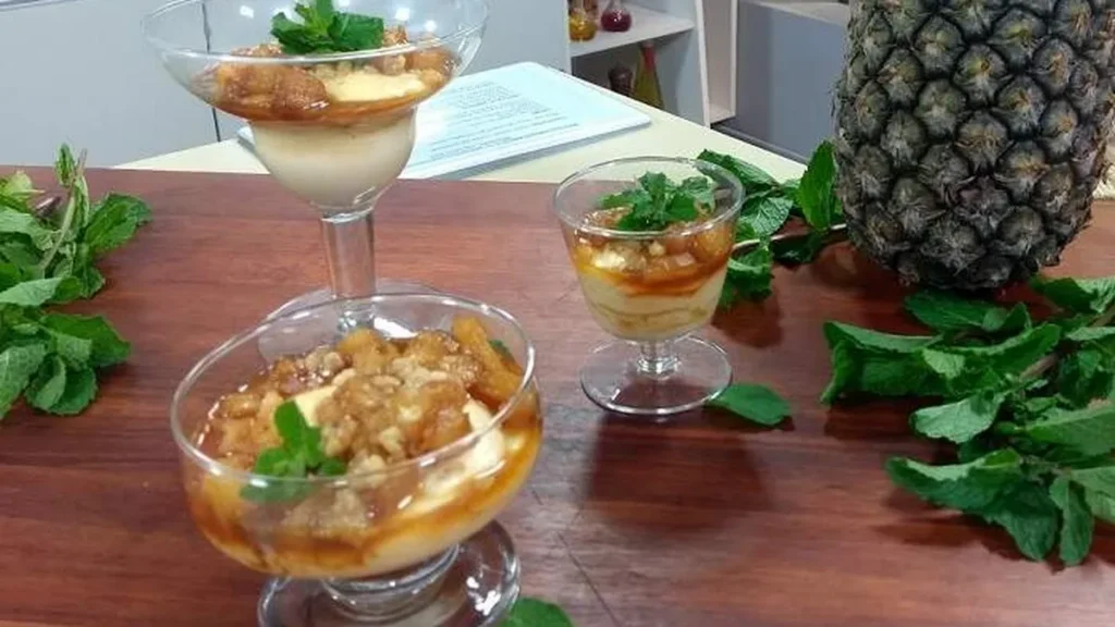 Imagem taca de abacaxi caramelizado do artigo Receita de frigideira: Taça de abacaxi caramelizado!