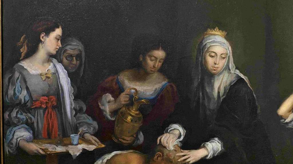 Imagem Santa Isabel de Hungria curando criancas do artigo Isabel da Hungria: a princesa medieval que se tornou Santa