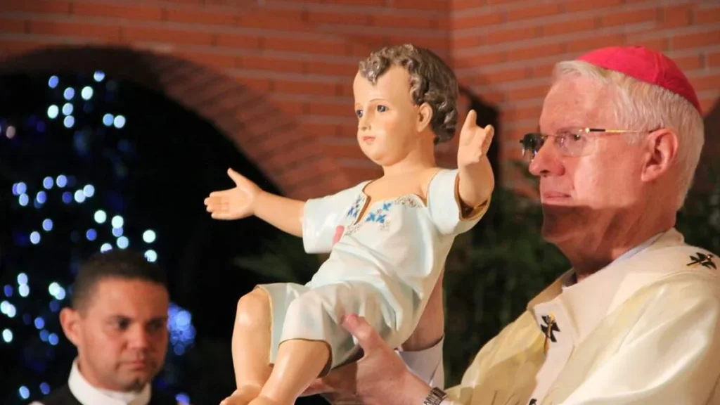 Celebração da Missa do Galo no Santuário no dia 24 de dezembro de 2017.