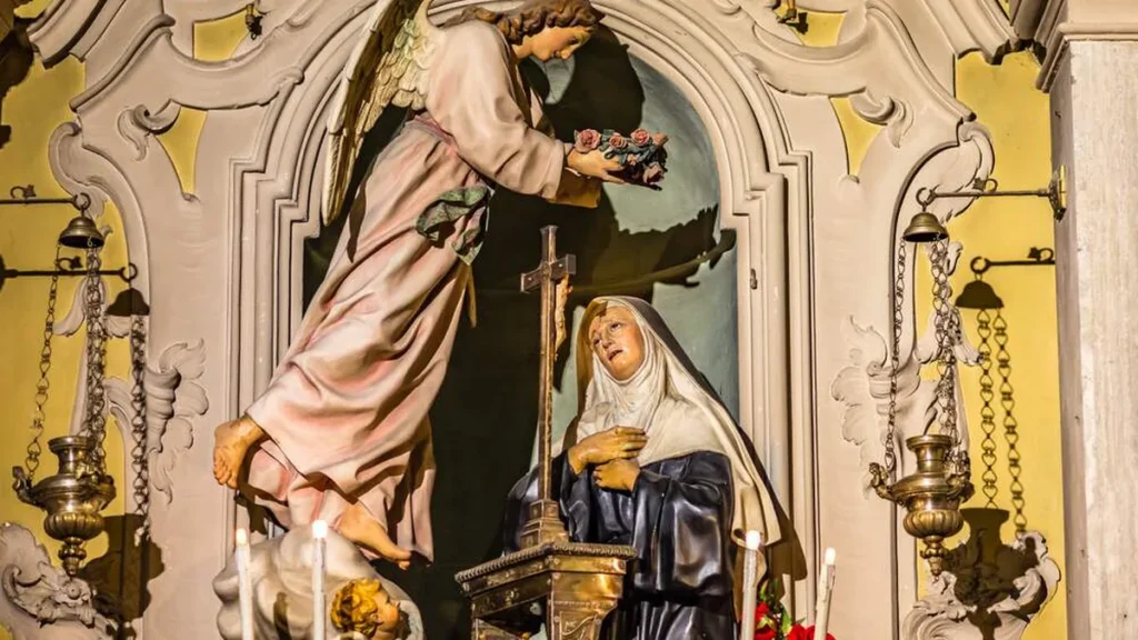 Imagem imagem de Santa Rita de Cassia em igreja na Italia do artigo Santa Rita de Cássia: “O que é impossível aos homens é possível a Deus”