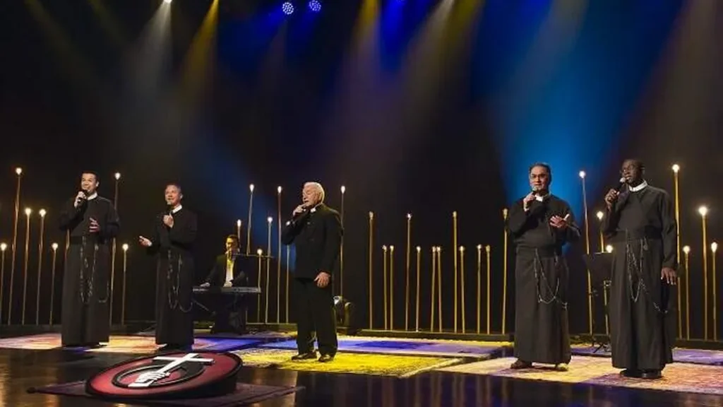 Imagem FORTES NA FE MUSICAL 4 do artigo 'Fortes na Fé - o Musical' traz religiosos cantores no Corpus Christi da TV Aparecida