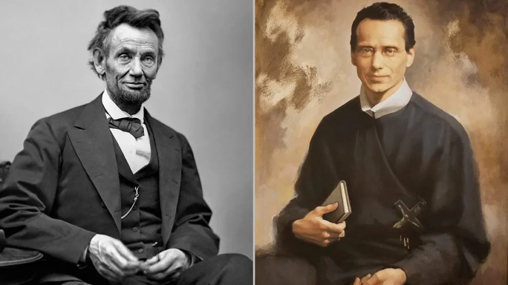 Presidente Abraham Lincoln e Beato Francisco Xavier Seelos