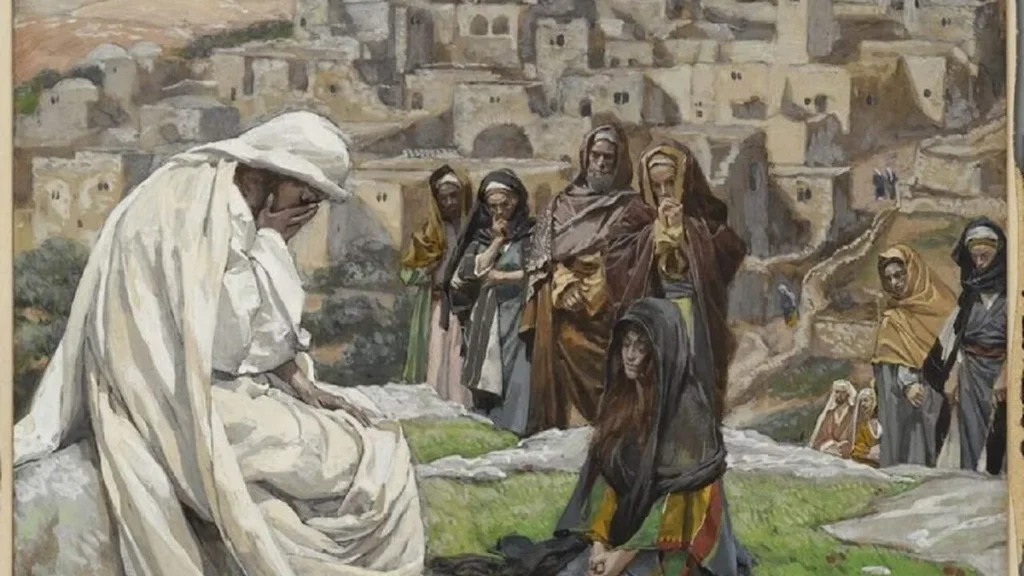 Imagem James Tissot Jesus chorou do artigo Por que Jesus chorou ao ver Lázaro morto?