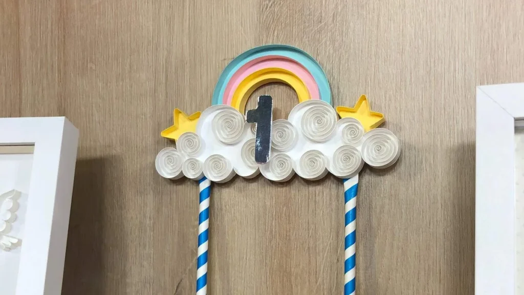 Imagem topo de bolo do artigo Decorativo Topo de Bolo em Quilling - Faça Você Mesmo
