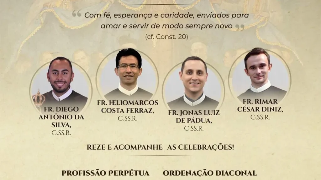 Imagem convite ordenacao do artigo TV Aparecida transmite Missa de Ordenação Diaconal