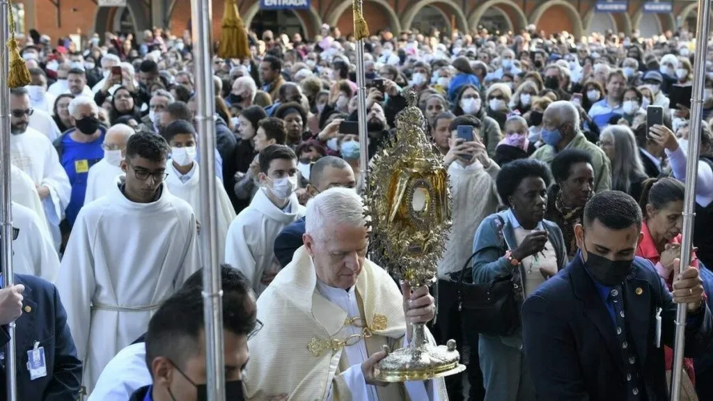 Imagem Procissao Corpus Christi 2022 do artigo Confira os horários das celebrações de Corpus Christi nesta quinta-feira