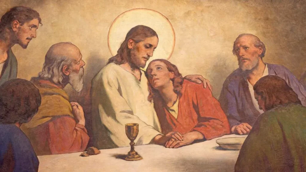 Imagem Sao Joao Evangelista com a cabeca sobre o peito de Jesus na ultima ceia do artigo Por que João Evangelista era chamado de "o discípulo amado"?