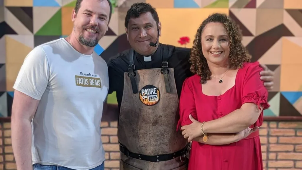 Imagem Sabor de Vida Romulo Barros Padre Chef Bianca Laua do artigo "Sabor de Vida" traz culinária e bate-papo sobre nova fachada do Santuário