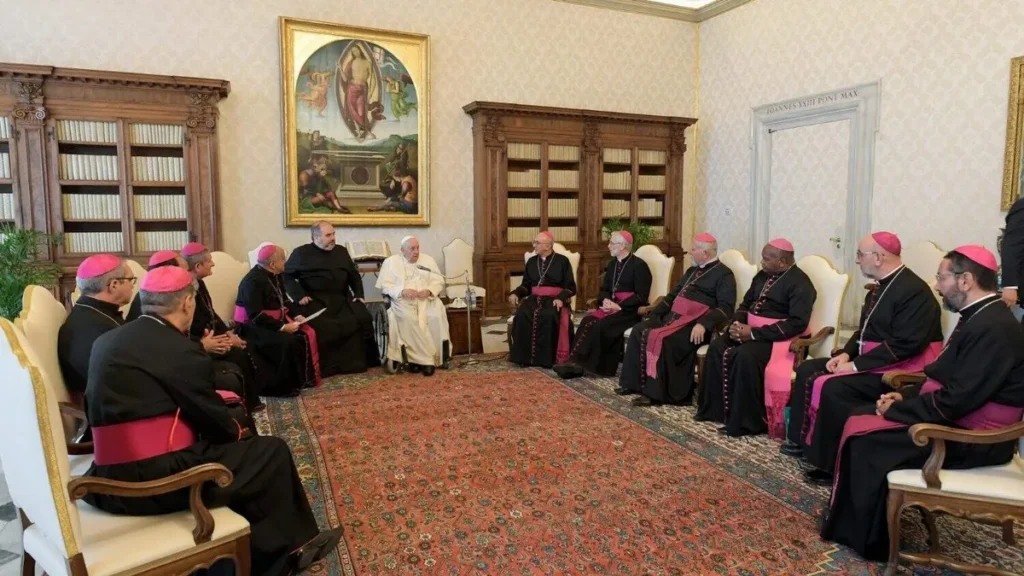 Imagem Papa Francisco com Bispos do Maranhao do artigo Papa Francisco recebe Bispos do Maranhão no Vaticano