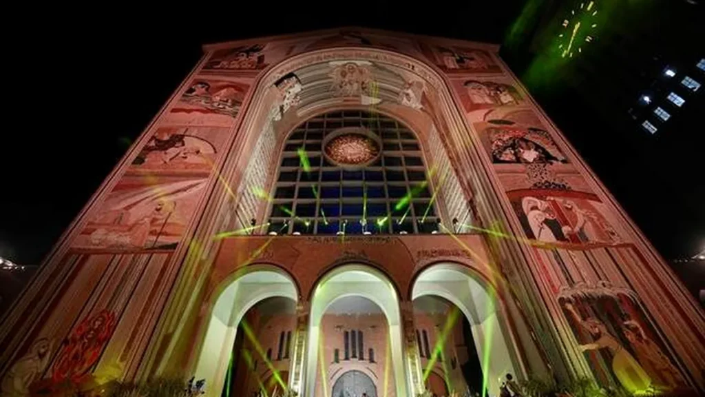 Imagem DSC5613 Obra na Fachada do artigo Novena e Festa da Padroeira do Brasil deste ano terão apresentações de Projeto Social do Santuário Nacional