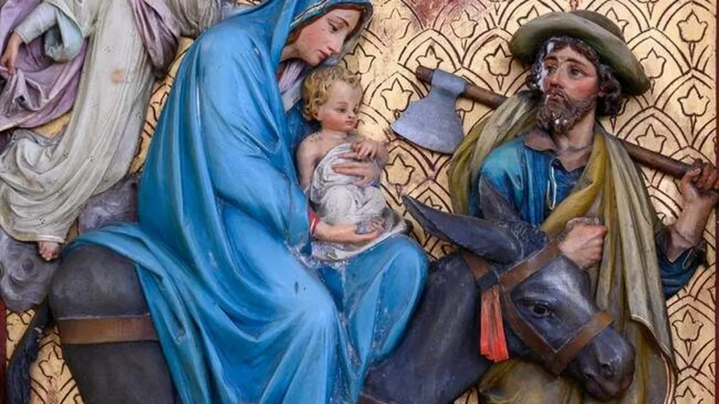 Imagem Maria e Jose emigrando do artigo E não teve lugar para eles na hospedaria