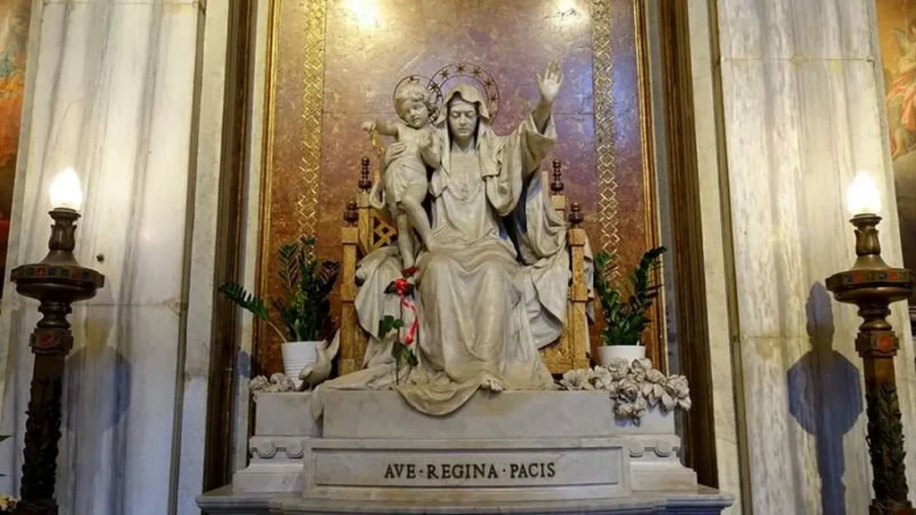 A imagem de Nossa Senhora da Paz encomendada pelo Papa Bento XV na Basílica de Santa Maria Maior, em Roma