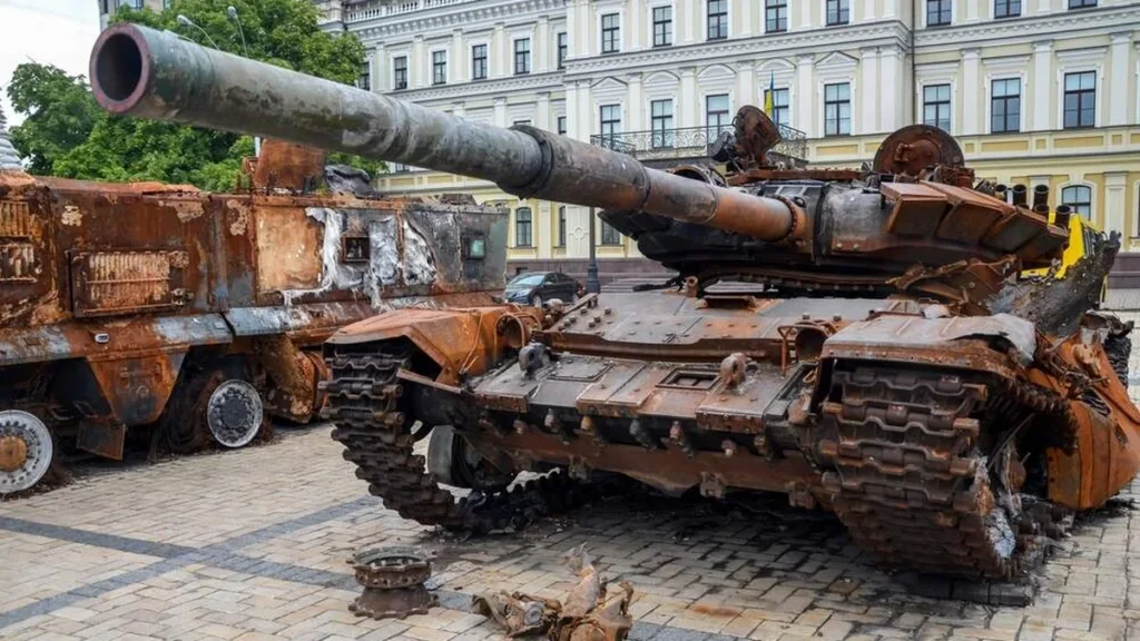 Imagem tanque de guerra na ucrania e russia do artigo Rússia anuncia cessar-fogo durante Natal Ortodoxo
