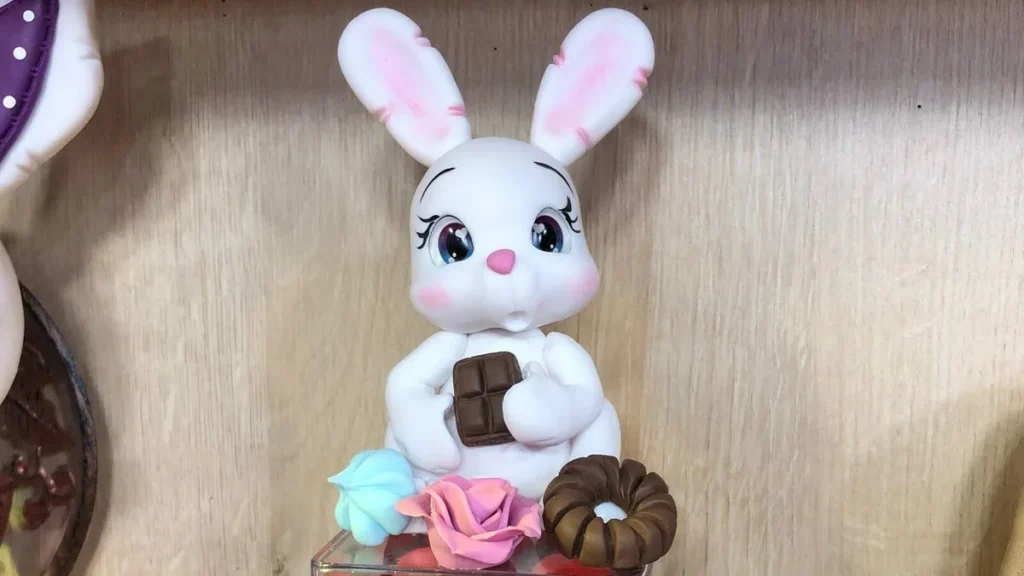 Imagem coelho pascoa biscuit do artigo Lembrancinha de Páscoa em Biscuit