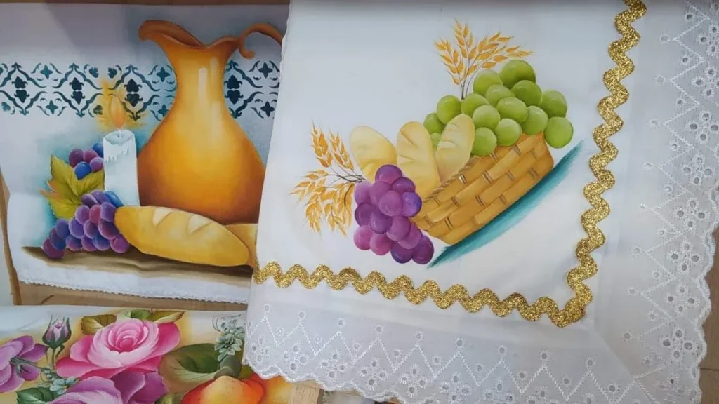Imagem forro de cesta de mesa do artigo Pintura no Forro para Cesta de Mesa