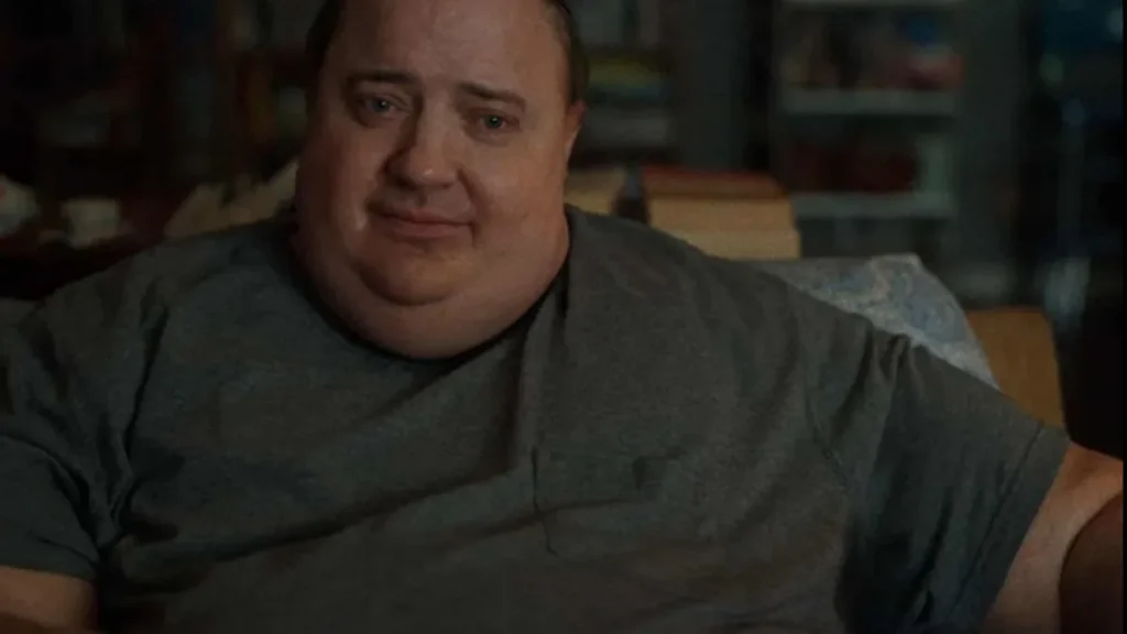 Brendan Fraser é Charlie no filme "A Baleia", que trata a história de um professor obeso que tem problemas com a família.