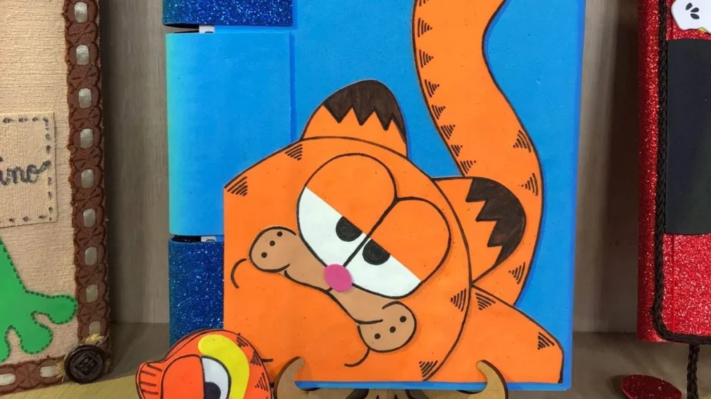 Imagem caderno encapado garfield do artigo Caderno encapado com E.V.A