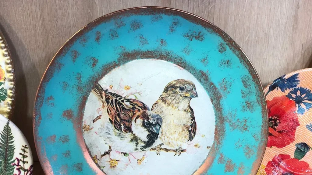 Imagem prato em decoupage do artigo Pratos em decoupage para uso diário