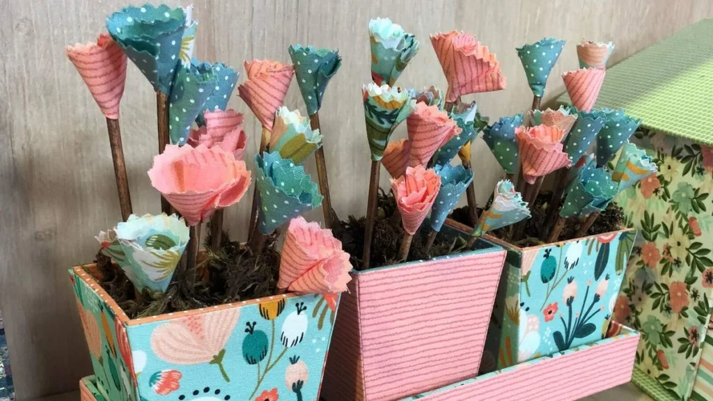 Imagem vasinhos de cartonagem do artigo Mini vasinhos em Cartonagem