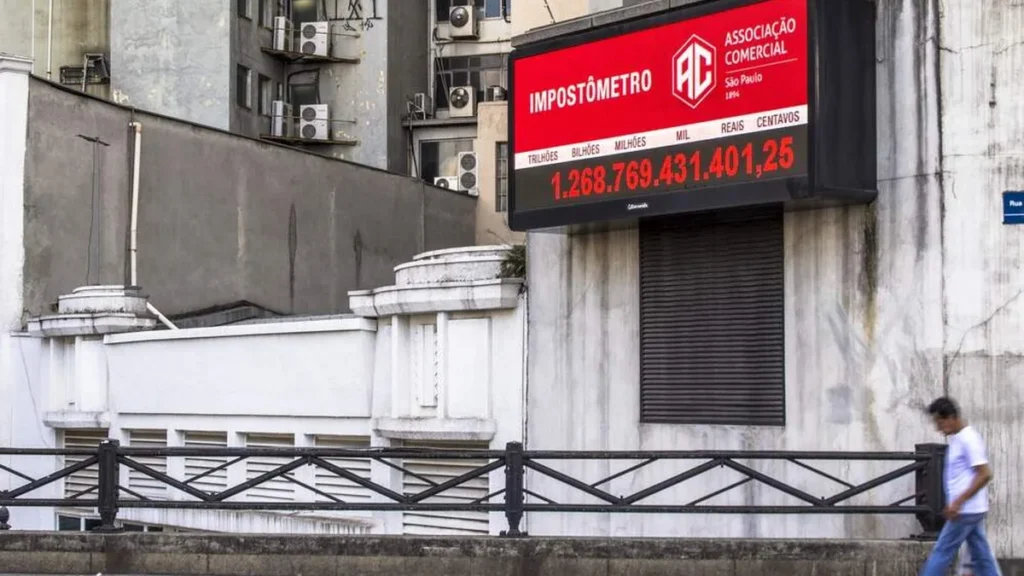 Impostômetro na cidade de São Paulo
