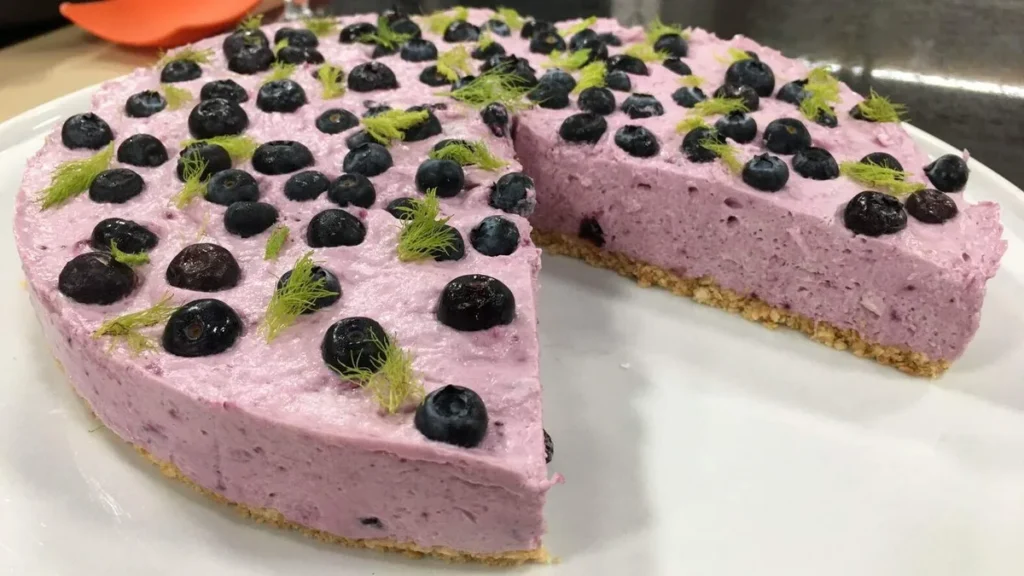 Imagem cheesecake de mirtilo do artigo Cheesecake de Mirtilo - Santa Receita