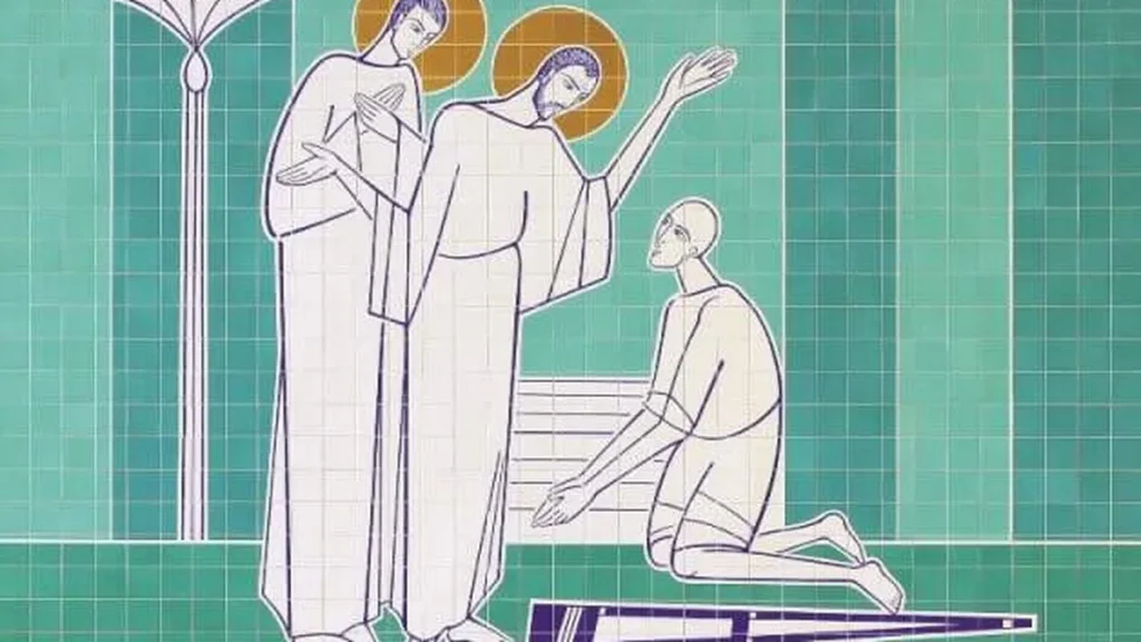 “Em nome de Jesus Cristo, o Nazareno, caminha!” (At 3, 6) - Pedro e João realizam uma cura à frente da Porta Formosa