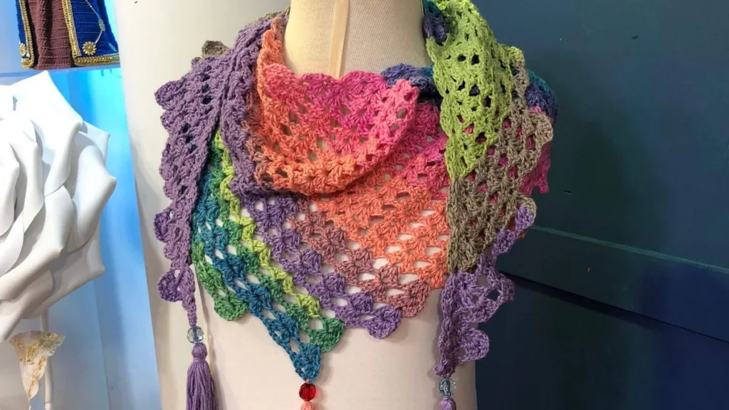 Imagem lenco de croche do artigo Xale/lenço de crochê (Fio optimista)