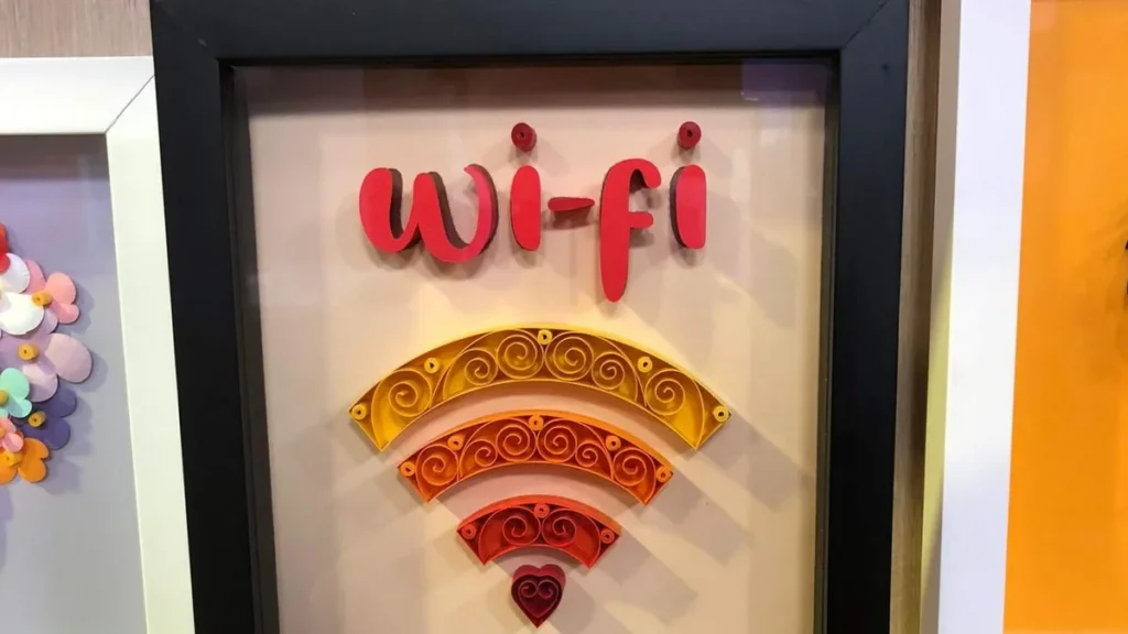 Imagem quadro wifi do artigo Quadro Wi-fi em quilling