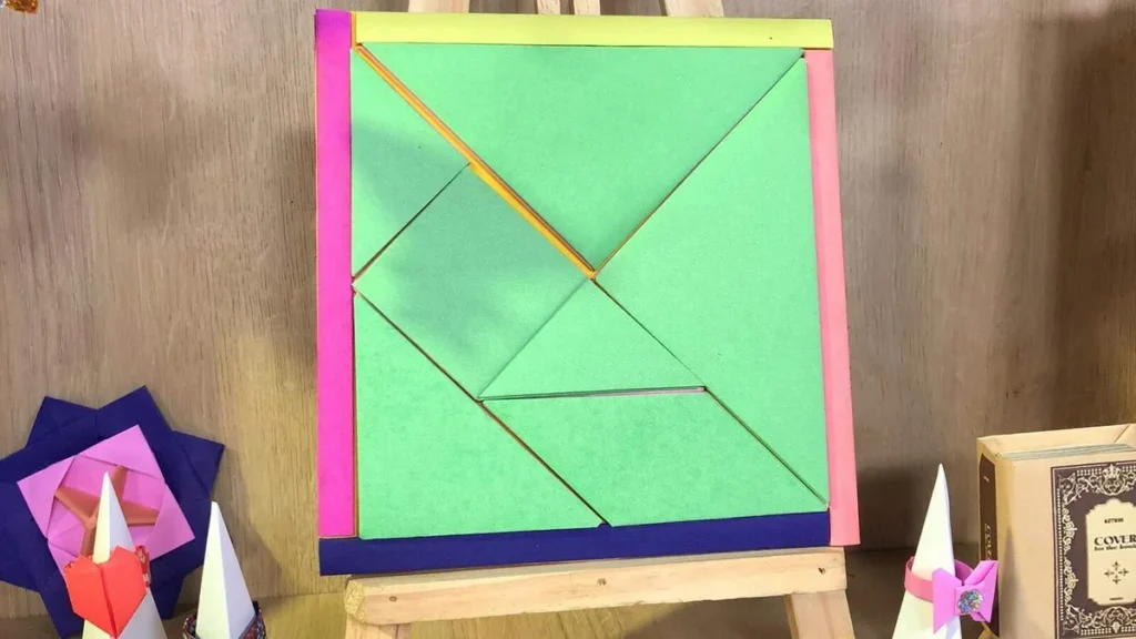 Imagem quebra cabeca de papel do artigo Peça quebra-cabeça Tangram