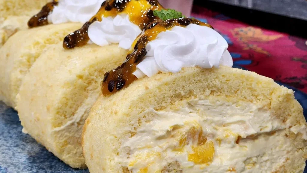 Imagem rocambole santareceita do artigo Rocambole de Frutas Amarelas - Santa Receita