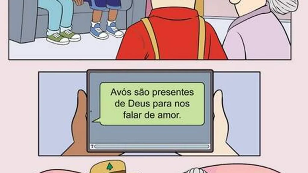 Imagem Tirinha DM Avos do artigo Avós: construção de amor e paz