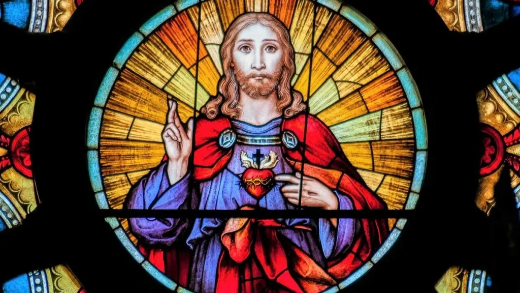 Imagem Coracao de Jesus Vitral do artigo Por que o Sagrado Coração de Jesus é celebrado às sextas-feiras?