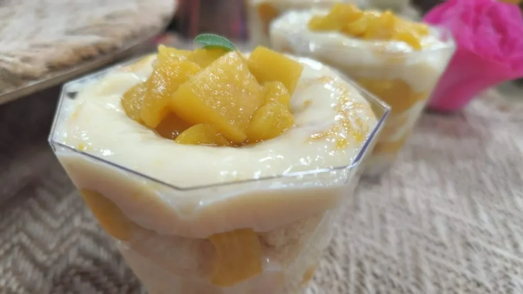 Imagem bolo de pessego do artigo Bolo de Pote de Pêssego - Minicurso Santa Receita