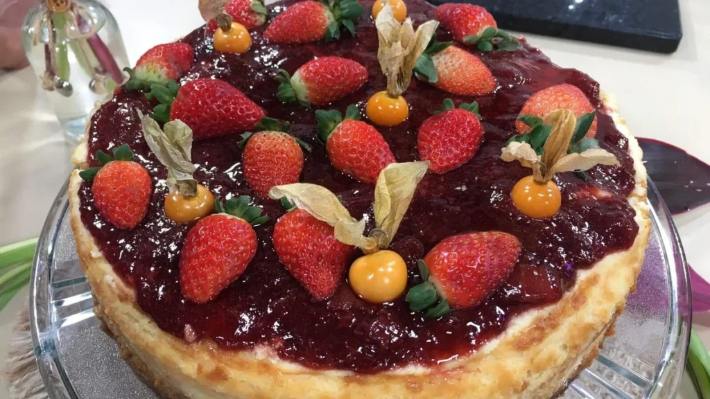 Imagem cheesecake morango do artigo Cheesecake de morango - Santa Receita