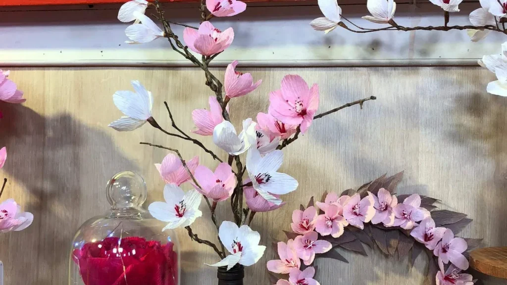 Imagem flor de cerejeira do artigo Flor de Cerejeira em papel crepom italiano - Faça Você Mesmo