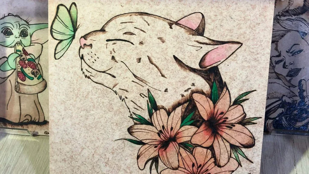 Imagem placa gato do artigo Placa de gato com borboleta - Faça Você Mesmo