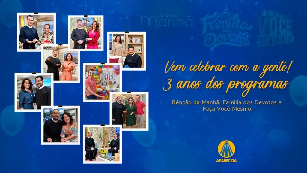 Imagem aniversario de programas do artigo Programas da TV Aparecida celebram três anos de exibição