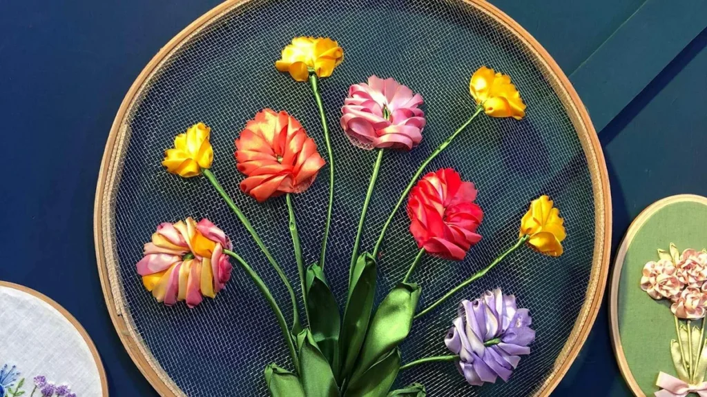 Imagem peneira bordada do artigo Peneira Bordada Flor Espiga - Faça Você Mesmo