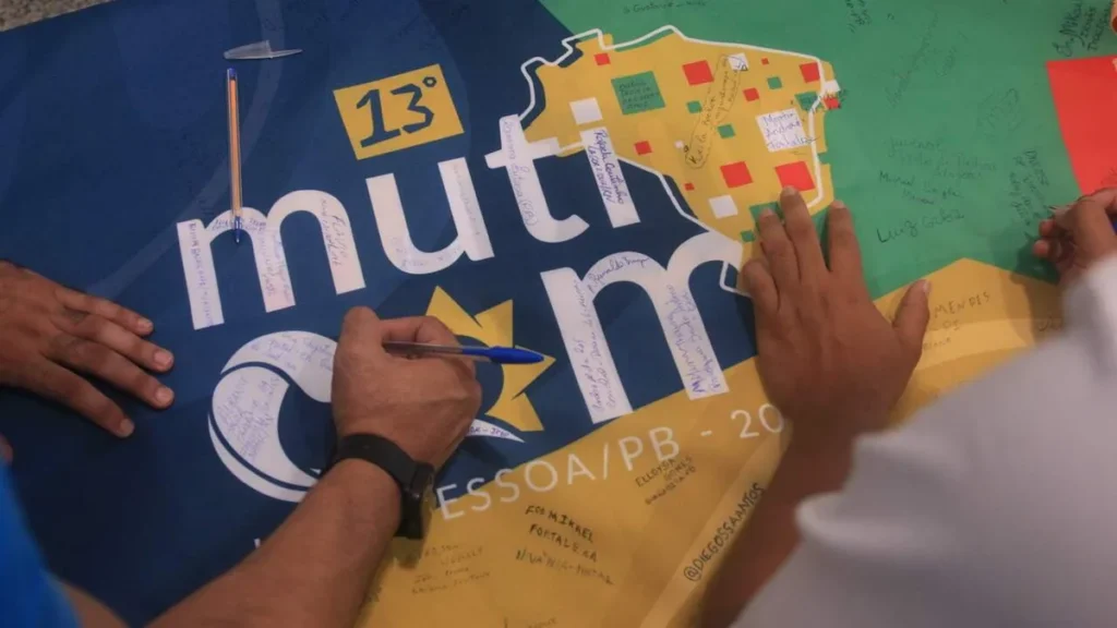 Imagem MutiCom 2023 bandeira do artigo Manaus será sede do Mutirão de Comunicação em 2025