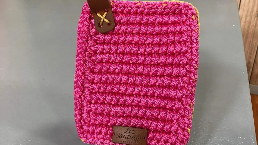 Imagem bolsa croche do artigo Bolsa porta-agulhas de Crochê - Faça Você Mesmo
