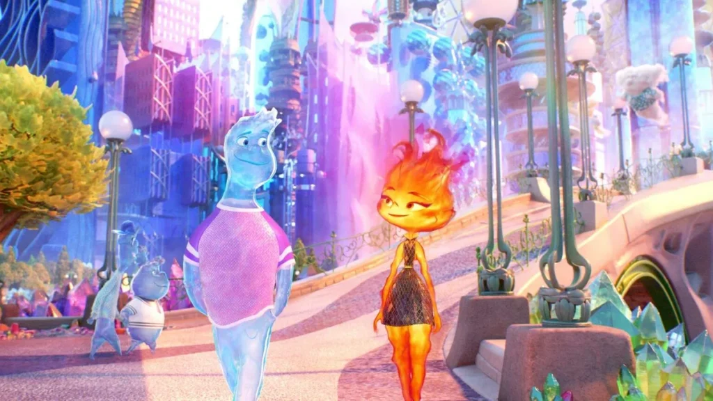 Cena da animação "Elementos" da Disney