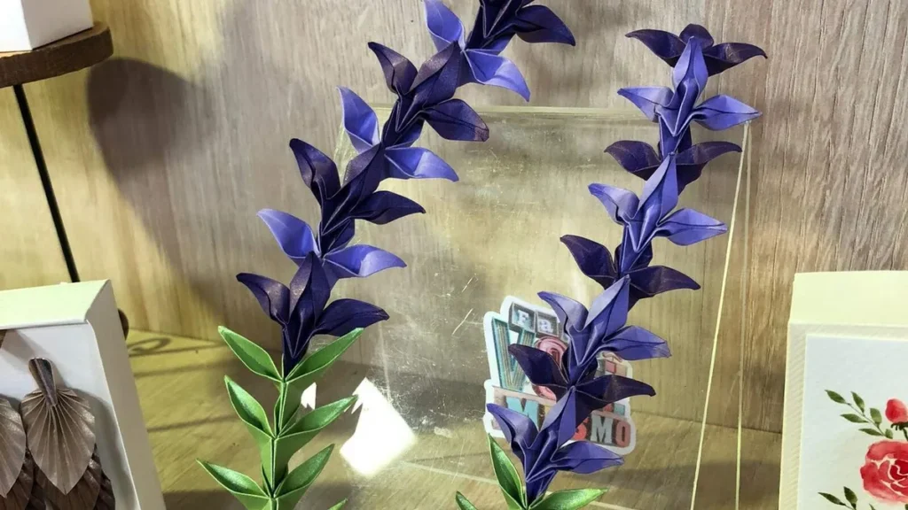 Imagem lavanda origami do artigo Ramo de Lavanda em Origami - Faça Você Mesmo