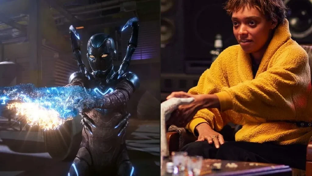 Imagem Cena dos filmes Besouro Azul e Fale Comigo do artigo 'Besouro Azul' e 'Fale comigo' lideram bilheteria no Brasil