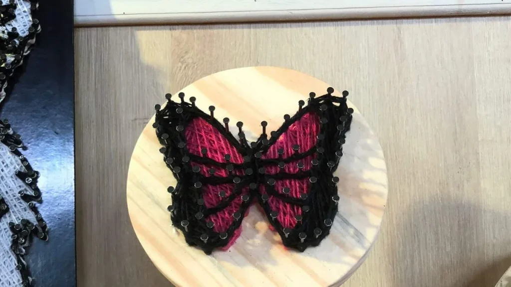 Imagem borboleta string art do artigo Borboleta em String Art - Faça Você Mesmo